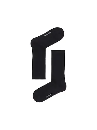 HUDSON | Chaussettes RELAX FINE white | schwarz